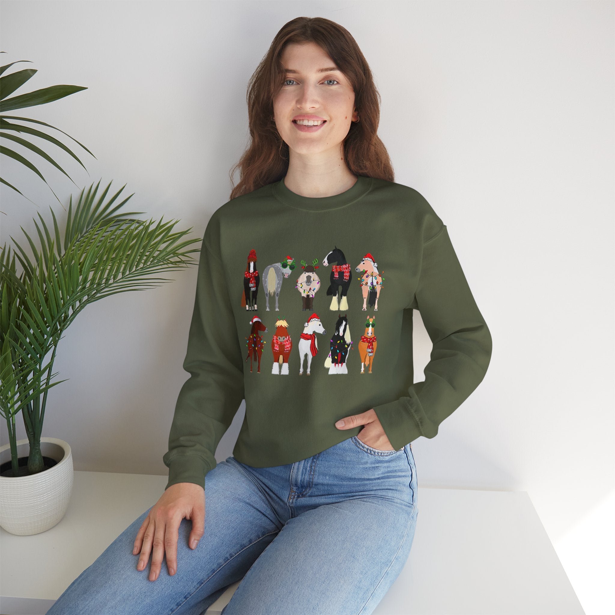 Christmas Horses - Crewneck Sweatshirt