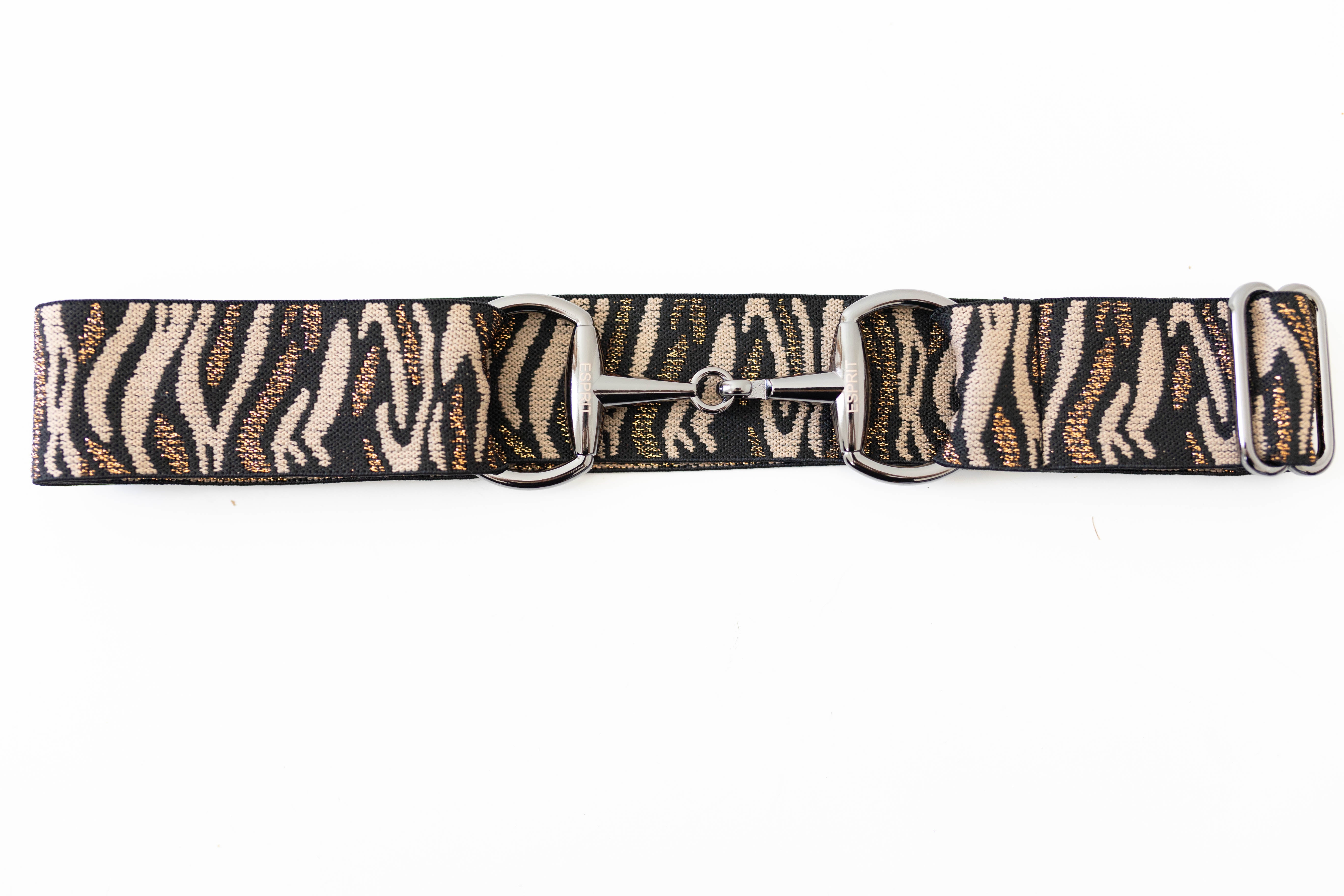 Snaffle Belt - Sparkle Gold Zebra