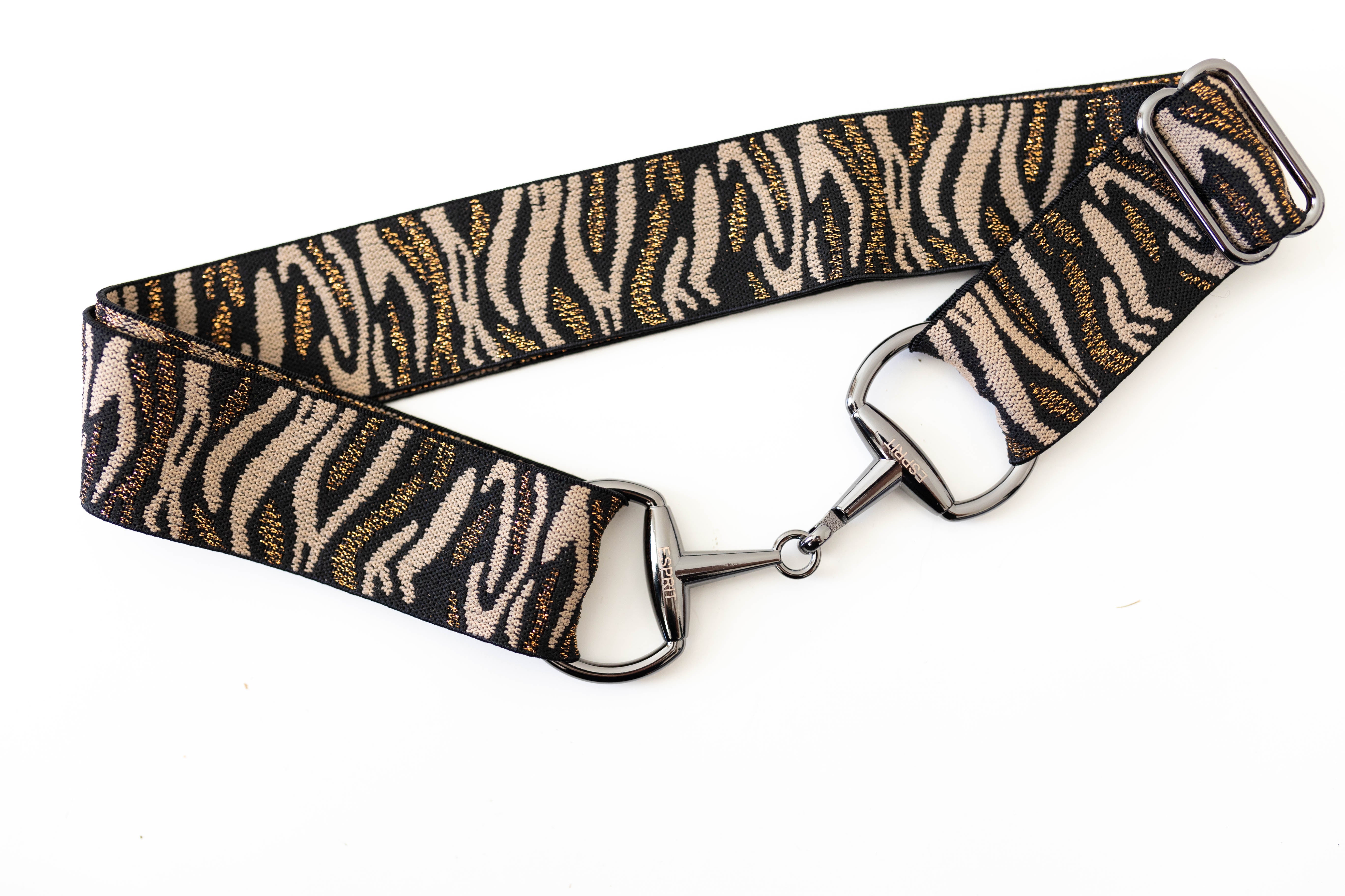 Snaffle Belt - Sparkle Gold Zebra