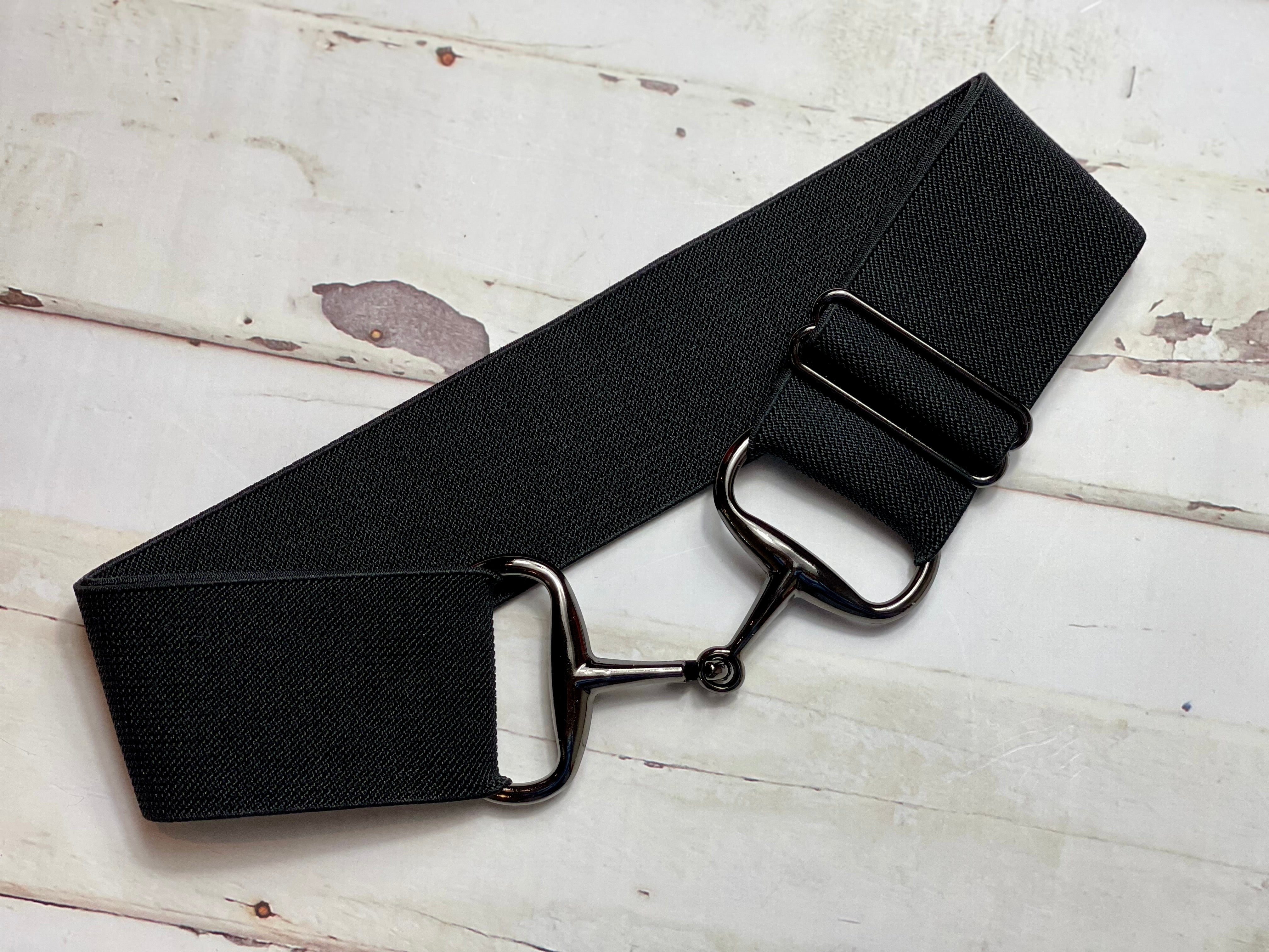 Snaffle Belt - Black with Black or Silver Hardware