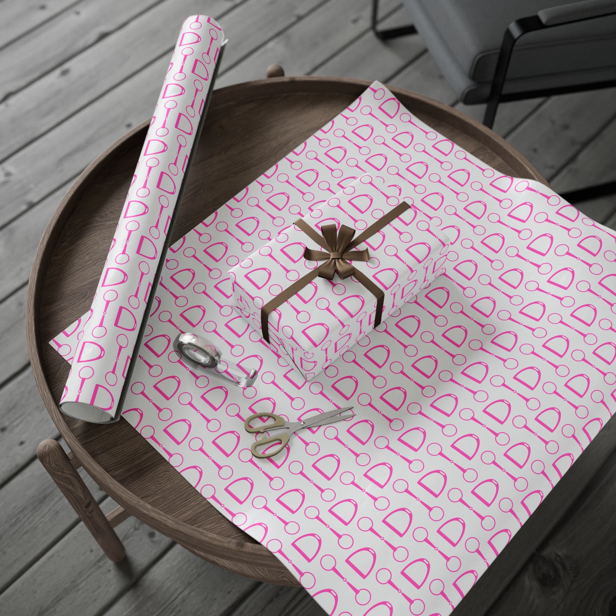 Snaffle Wrapping Paper (Pink)