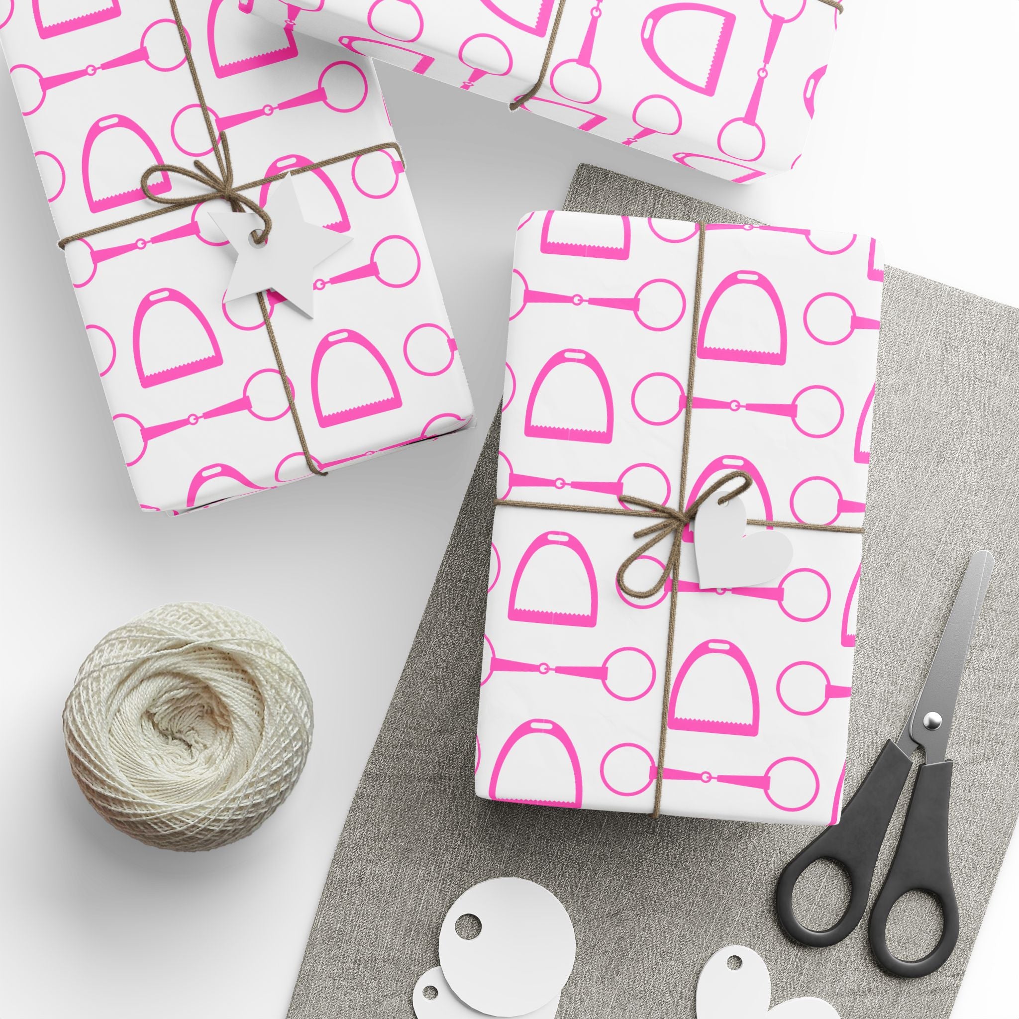 Snaffle Wrapping Paper (Pink)