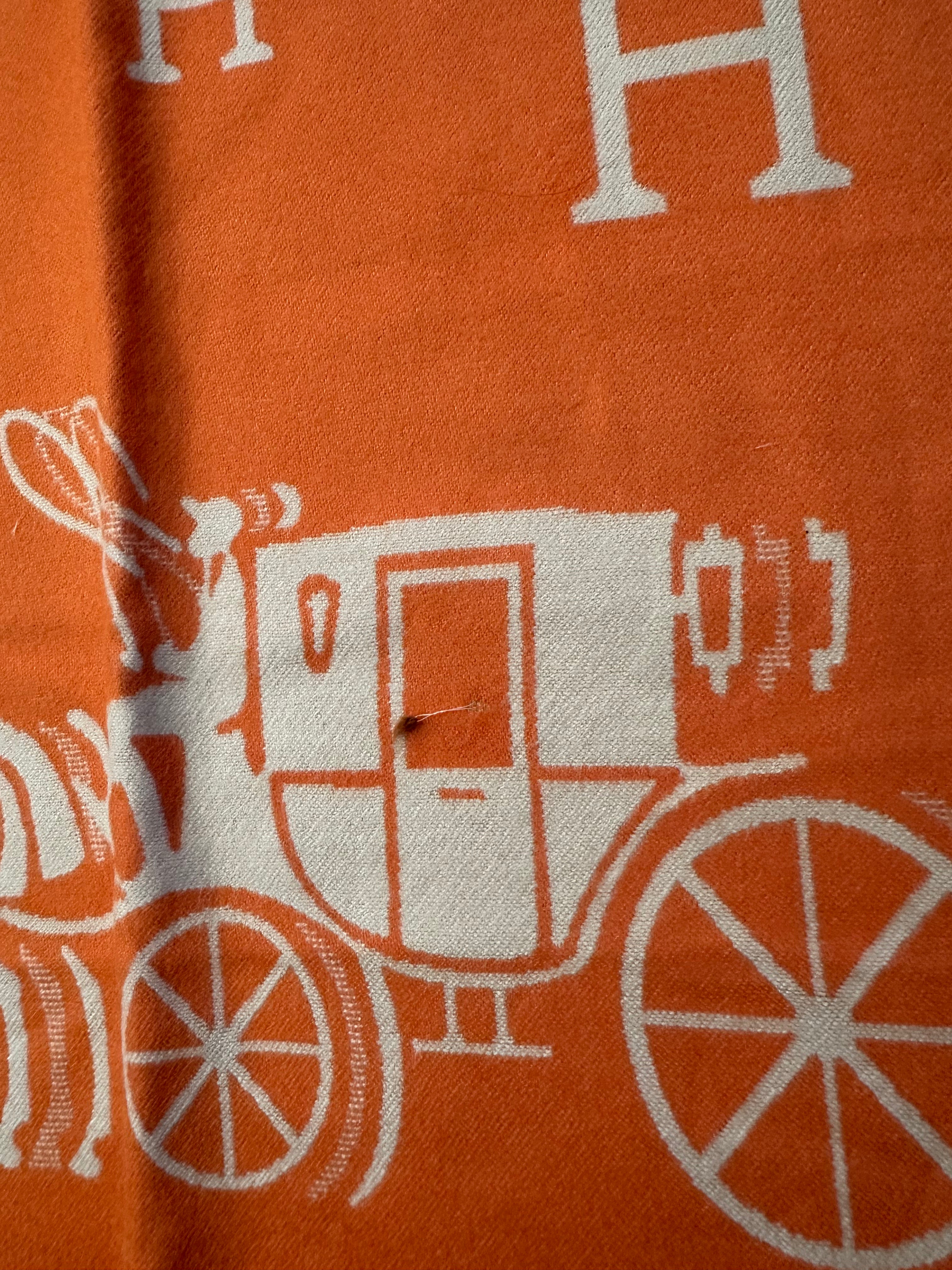 (21) Orange Horse Carriage Scarf