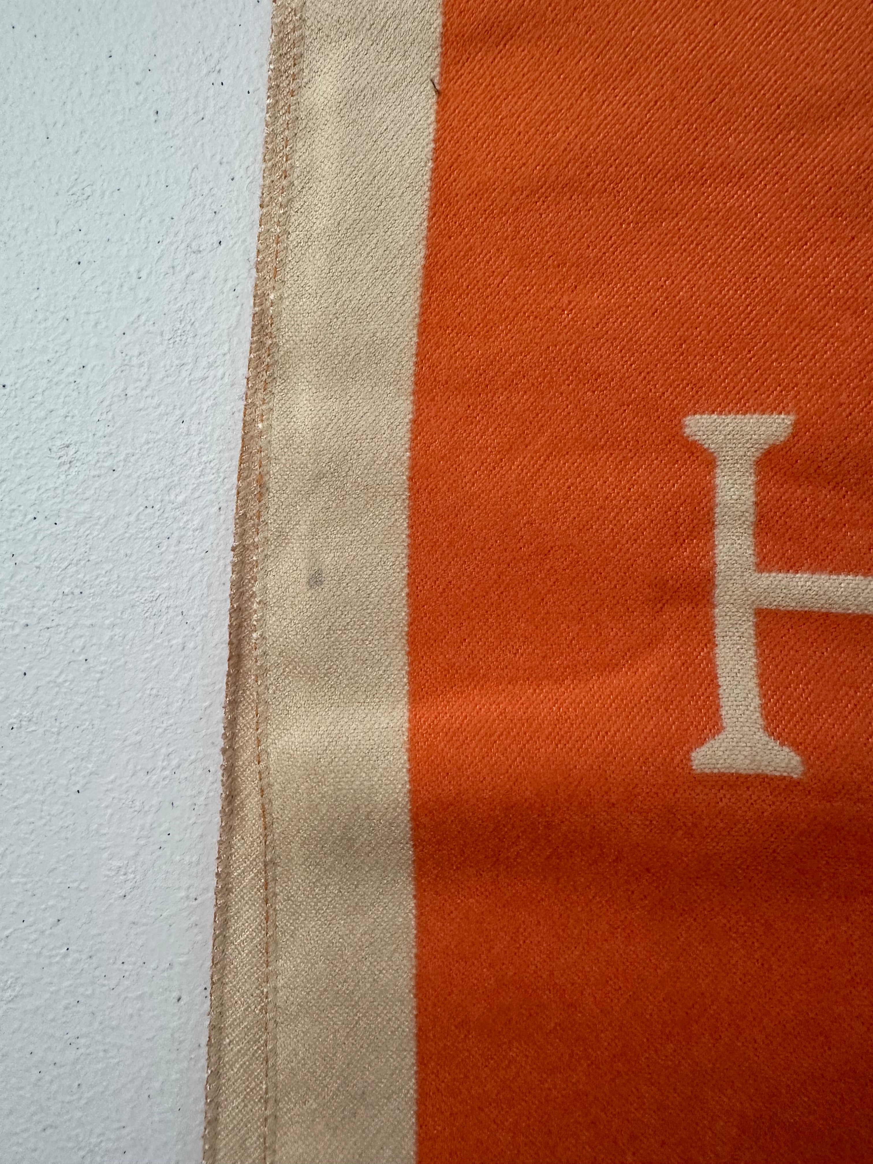 (21) Orange Horse Carriage Scarf