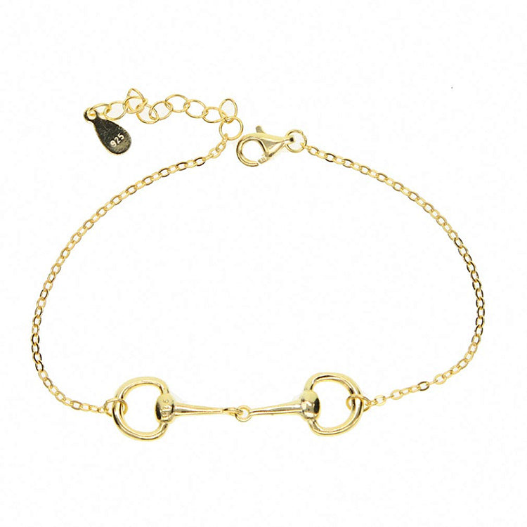 18K Gold Snaffle Bracelet