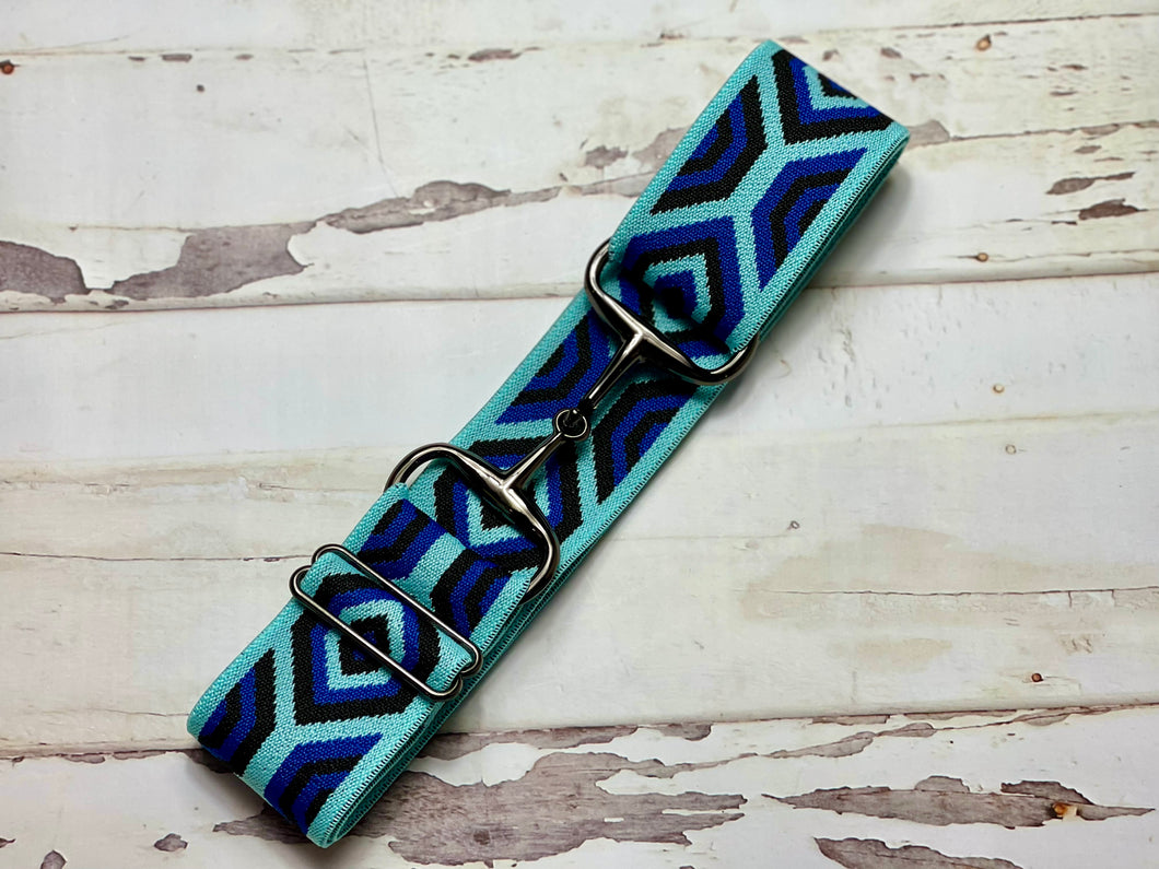 Snaffle Belt - Blue Aztec