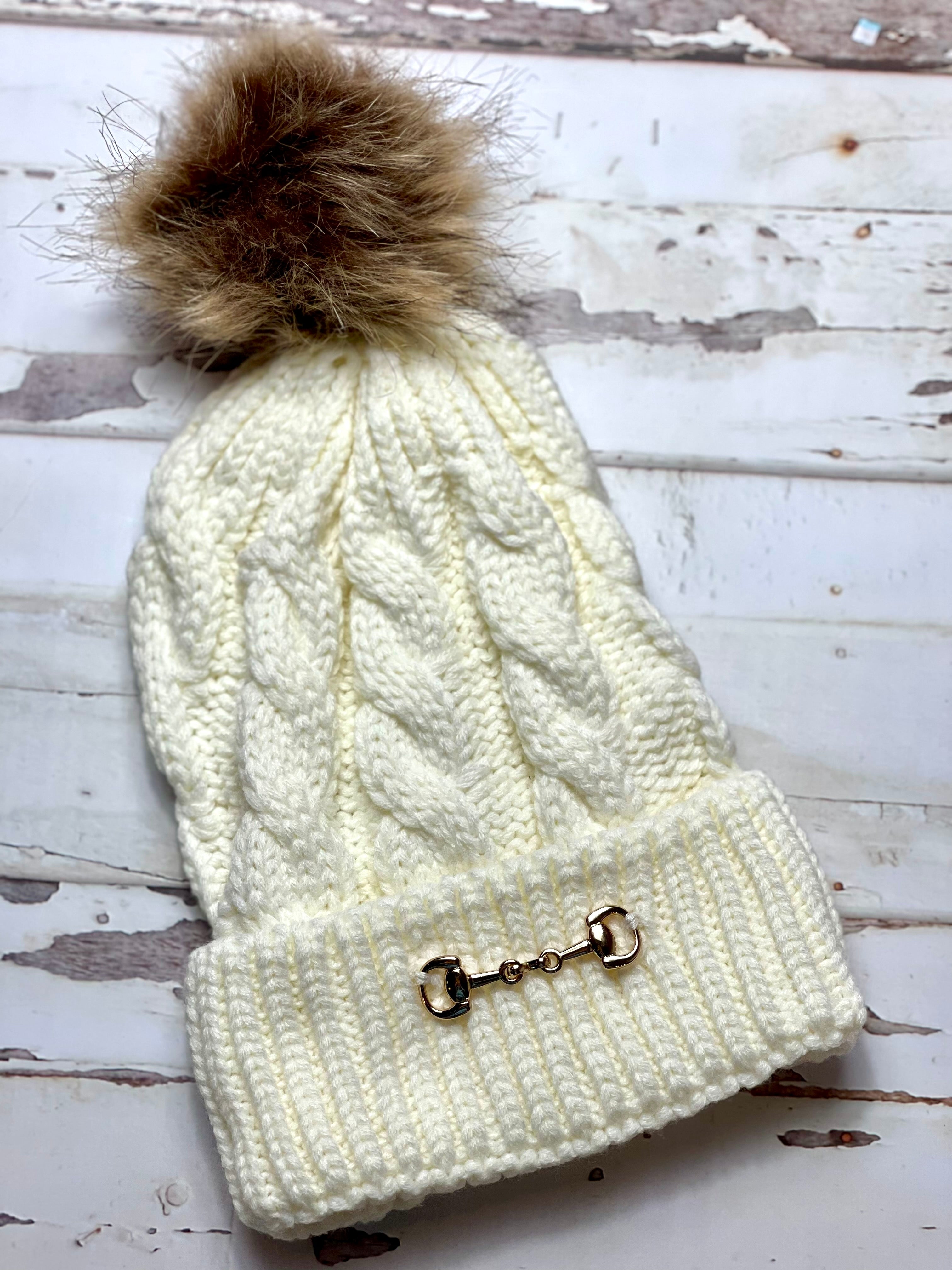 Snaffle Beanie - White