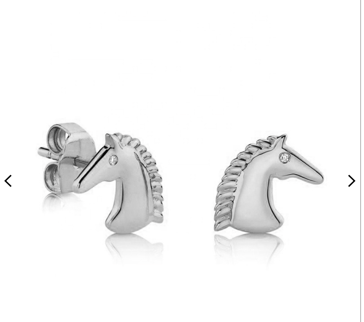 Sterling Silver Horse Head Earrings