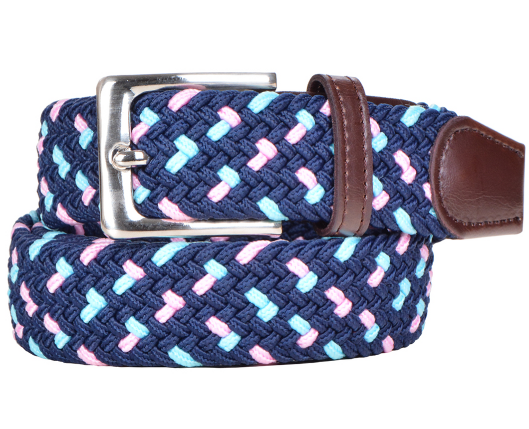 Woven Belt - Blue/Pink Multi