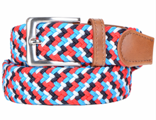 Load image into Gallery viewer, Woven Belt - Red/Blue Multi
