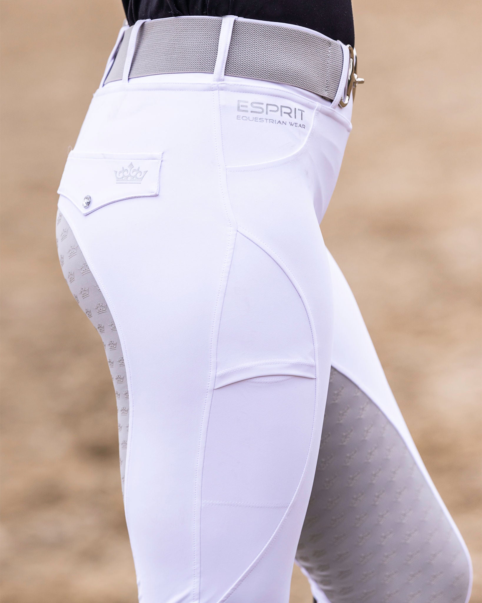 Equiboodle Riding Tights - White XL 30-36”