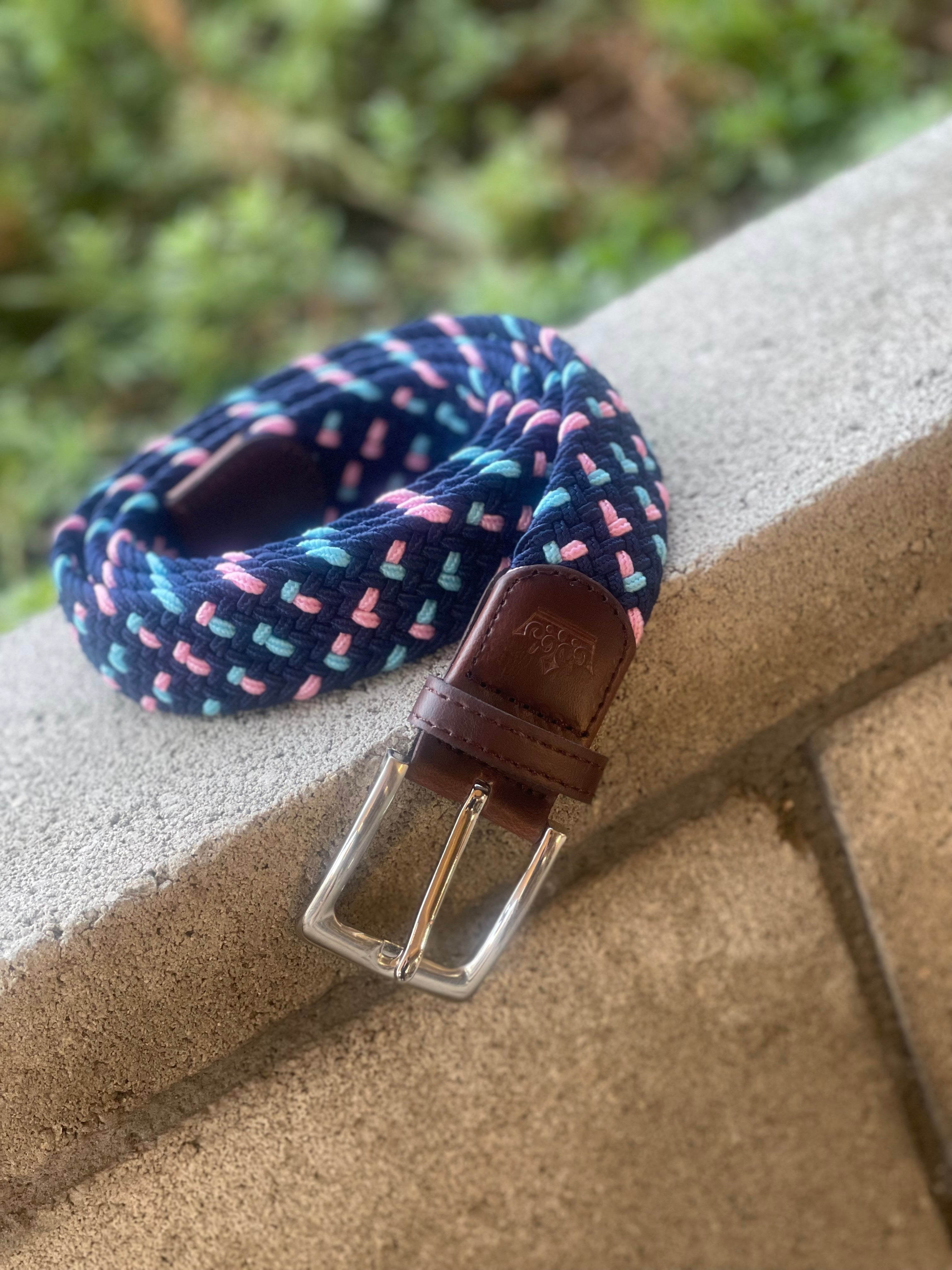 Woven Belt - Blue/Pink Multi