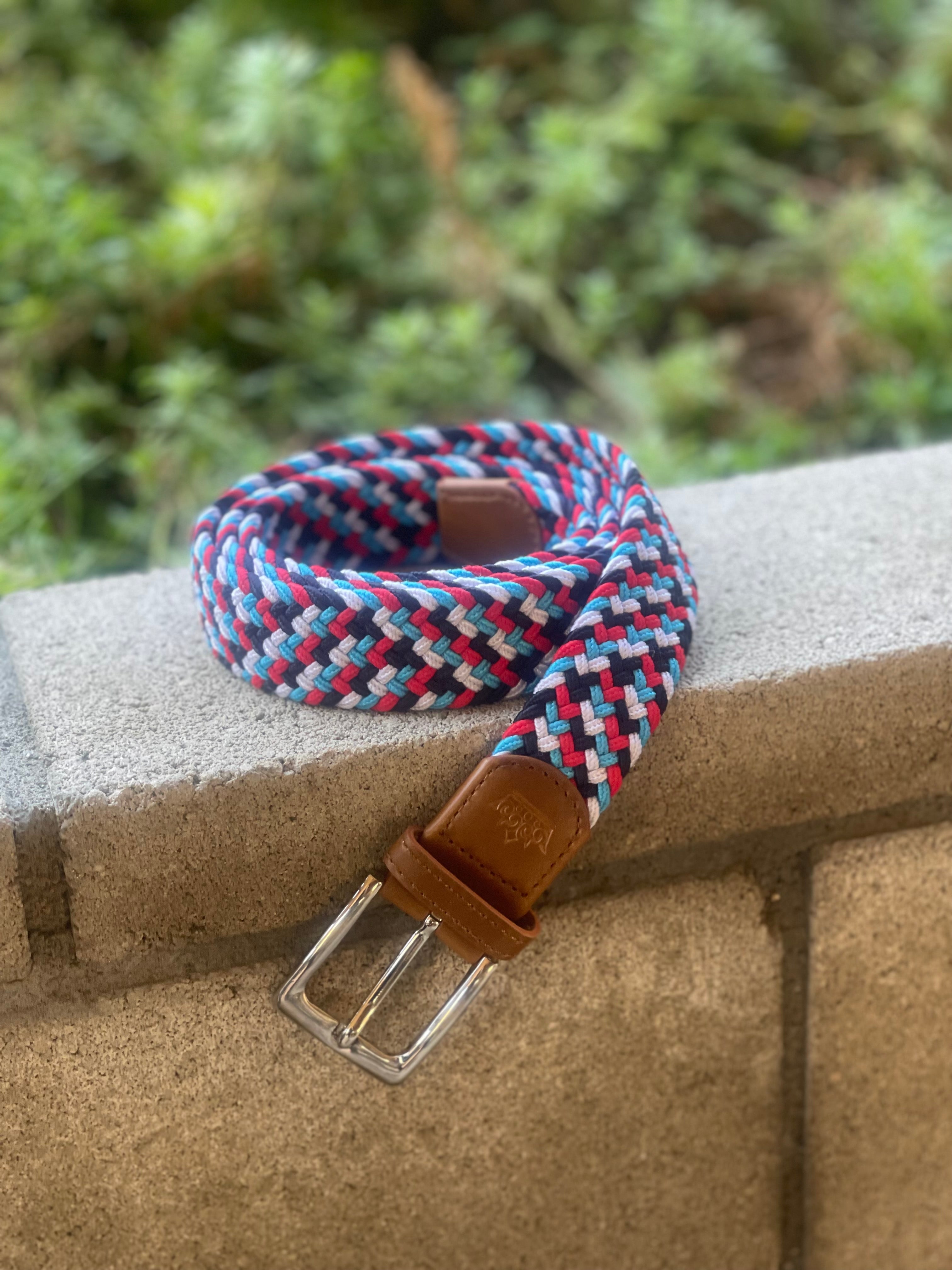 Woven Belt - Red/Blue Multi