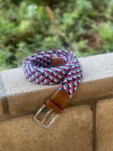 Load image into Gallery viewer, Woven Belt - Red/Blue Multi
